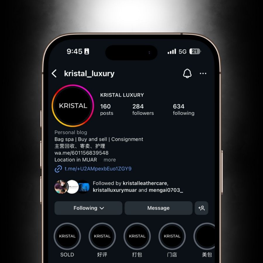 kristal luxury instagram