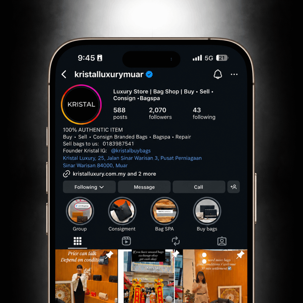 kristal luxury instagram