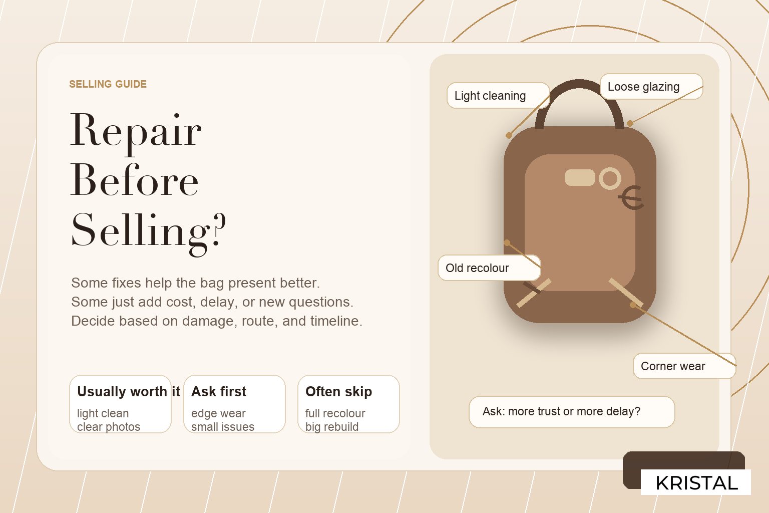Editorial featured image for deciding whether to repair a luxury bag before selling in Malaysia