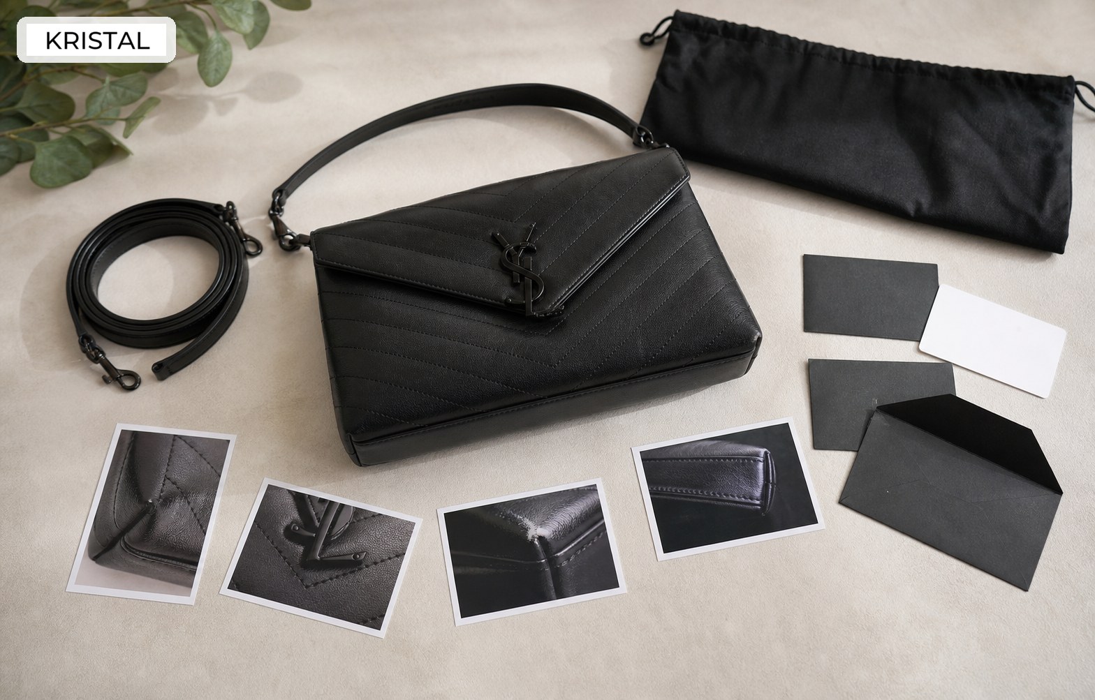 Checklist visual for preparing a Saint Laurent bag review in Malaysia