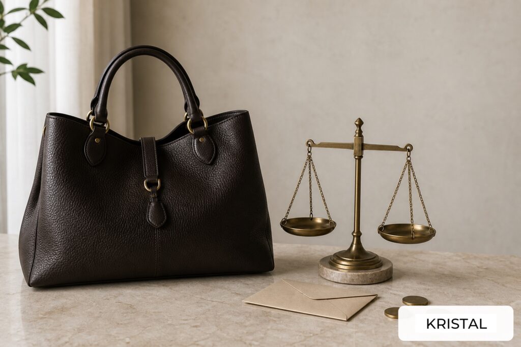 Photorealistic editorial handbag visual for the luxury-bag-offer-too-low-malaysia guide