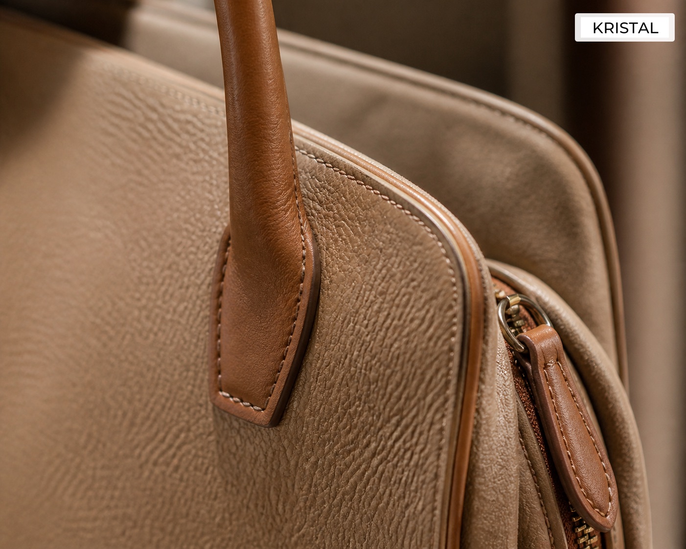 Editorial inline image showing close Loro Piana valuation inspection of soft leather, edge wear, handles, and hardware in Malaysia
